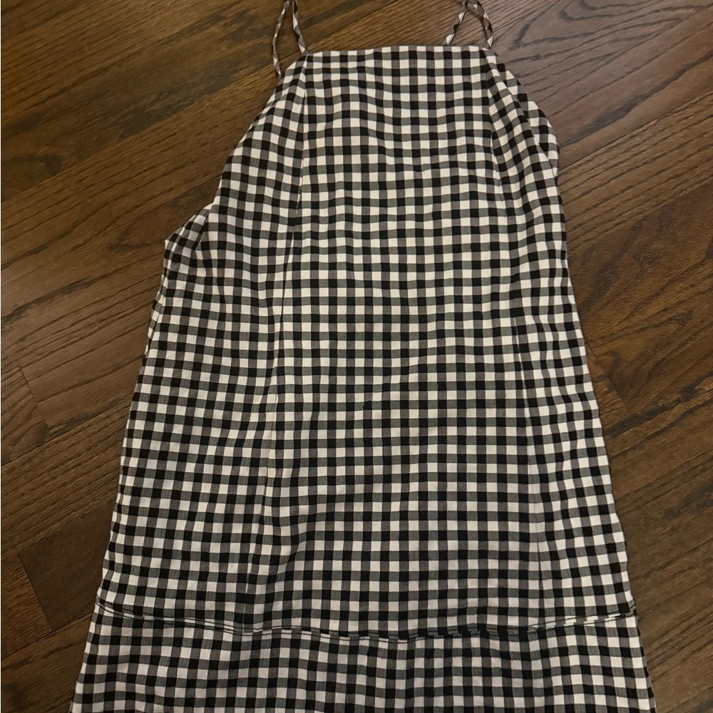 Anthropologie Black and White Checkered Mini Dress